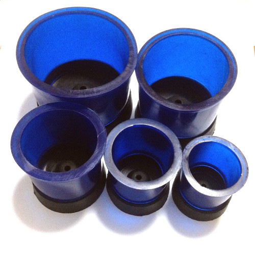 5-Piece/Lot Dental Lab Materials Blue Plastic Models Embedding Ring Centrifugal Casting Cup with Base image 1
