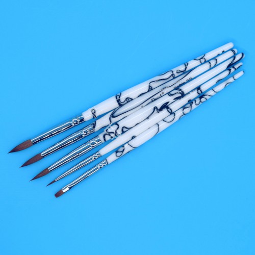 5-Piece Dental Lab Porcelain Ceramic Sable Ermine Brush Pen Set Tool image 1