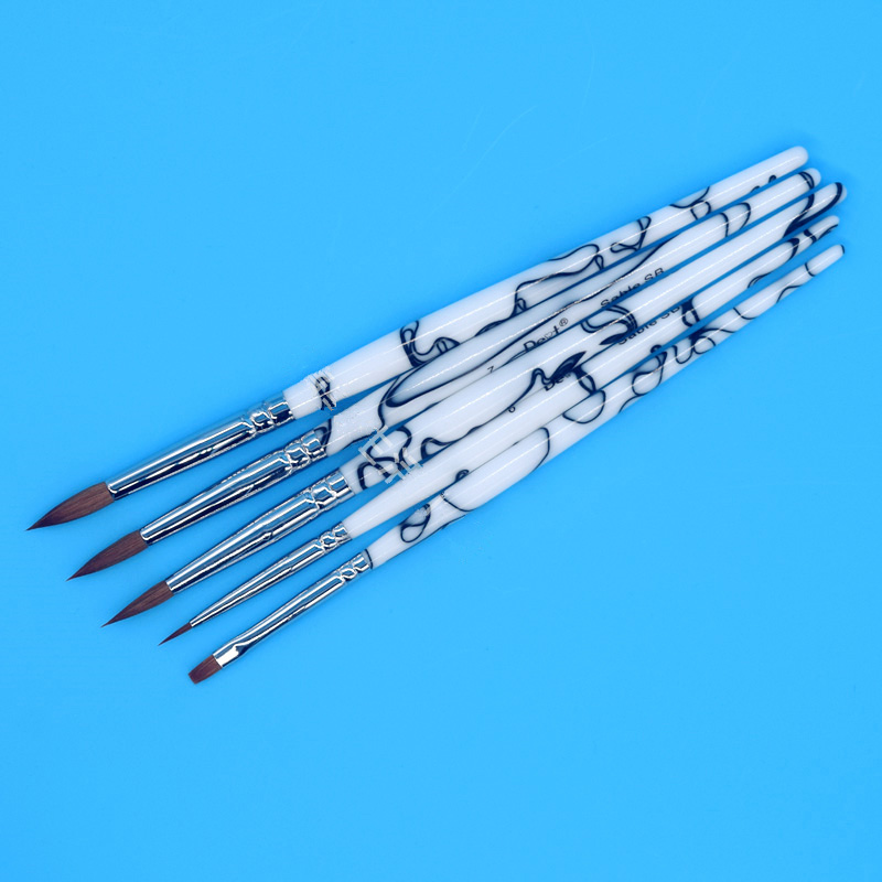 5-Piece Dental Lab Porcelain Ceramic Sable Ermine Brush Pen Set Tool image 2