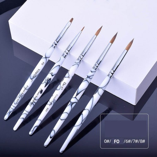 5-Piece Dental Lab Porcelain Ceramic Sable Ermine Brush Pen Set Tool image 1