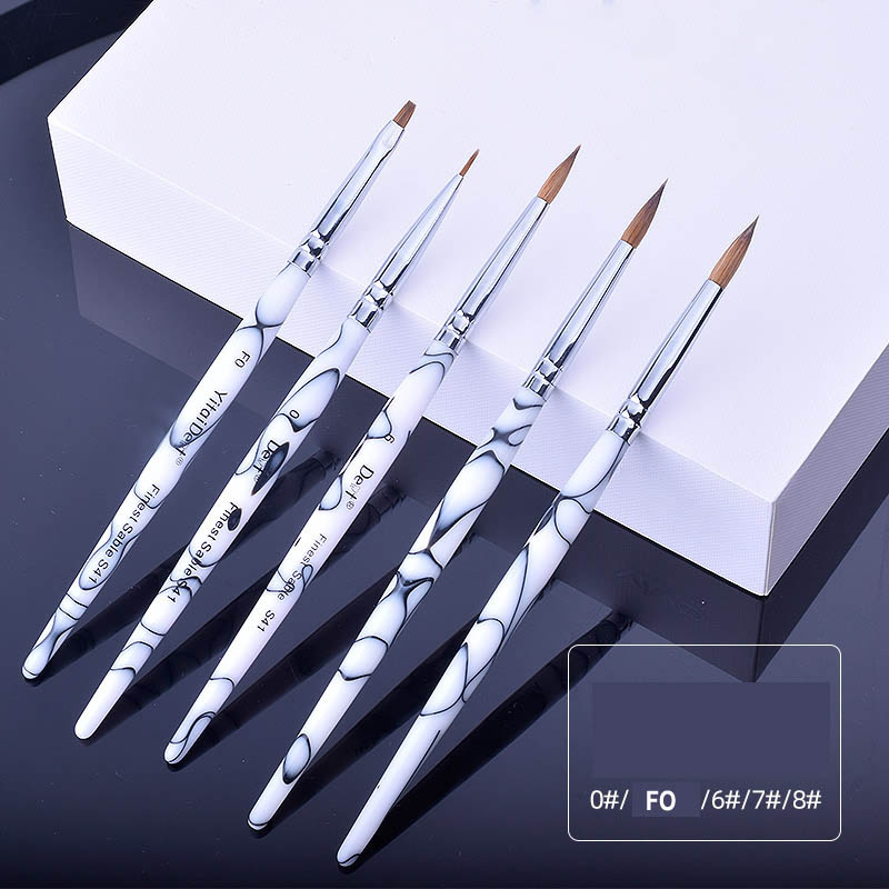 5-Piece Dental Lab Porcelain Ceramic Sable Ermine Brush Pen Set Tool image 2