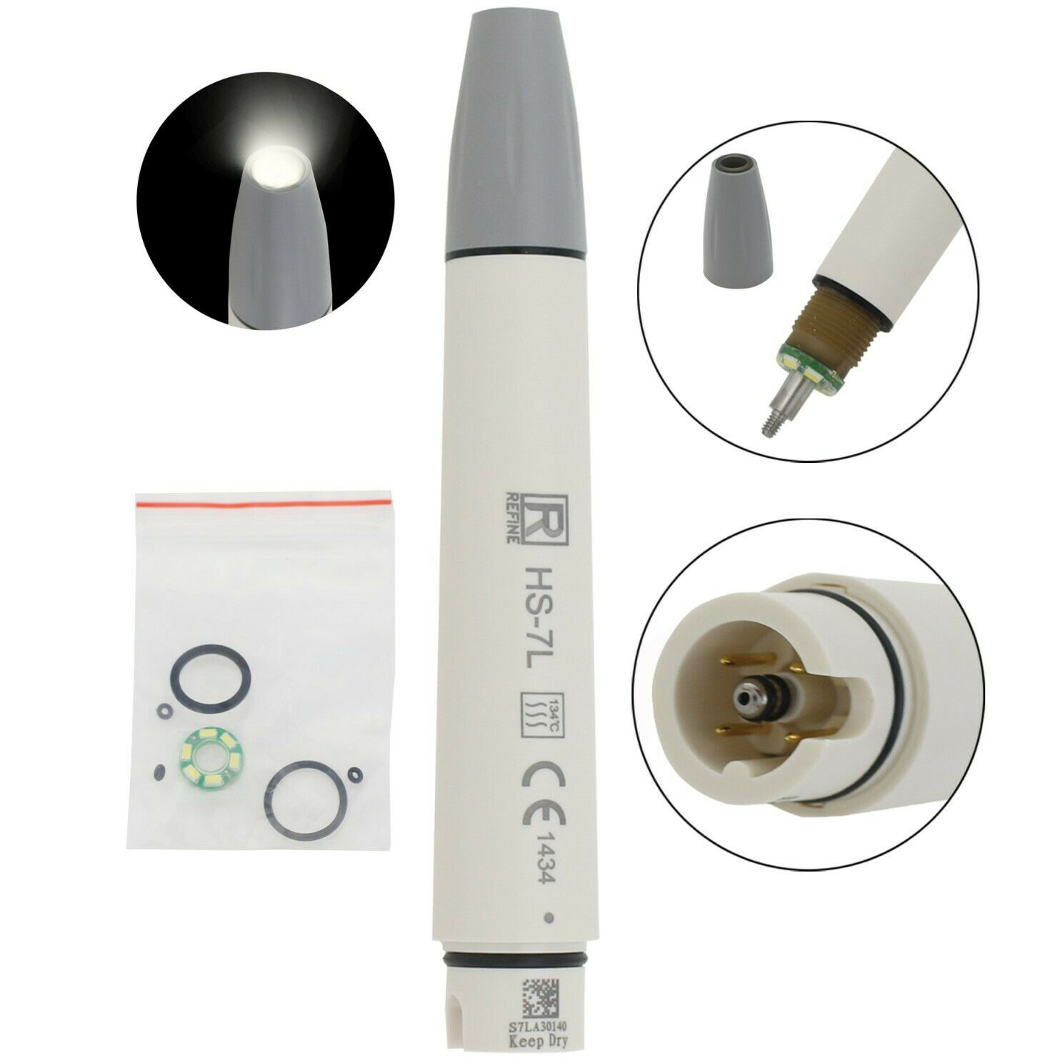 Refine® HS-7L Ultrasonic Scaler Handpiece, Compatible with Satelec Acteon Suprasson P5 LED P5XS LED DTE Scaler image 2