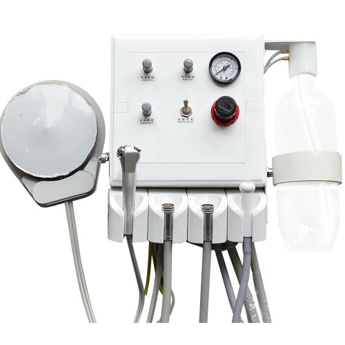 Wall Mounted Portable Dental Turbine Unit with 3 Way Syringe and Saliva Ejector image 1