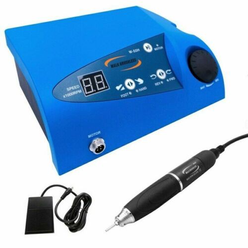 W-50H Professional Dental Lab Brushless Micro Motor Polisher with 50K rpm Handpiece Foot Pedal image 1