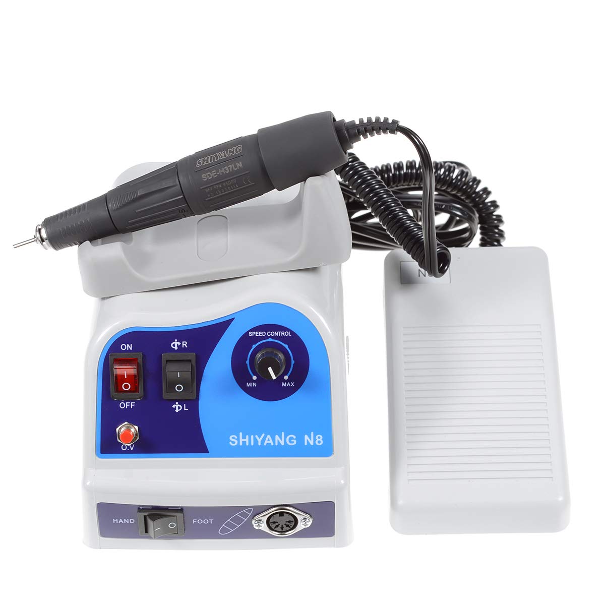 SHIYANG N8 Dental Lab Micromotor Drill Polisher Machine N8 with 45K rpm Handpiece, Compatible and Marathon image 2