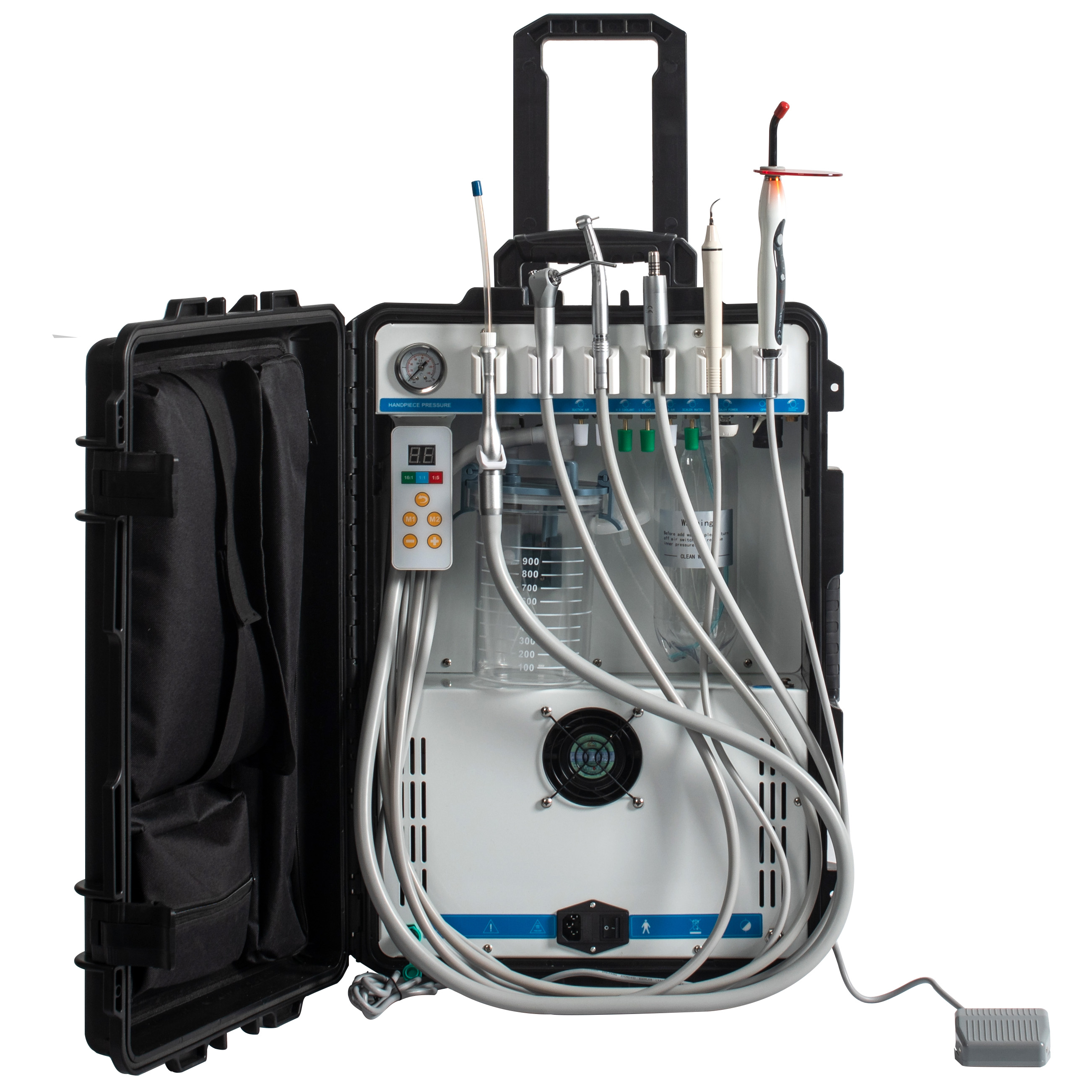 GREELOY® GU-P208 Portable Dental Unit with Electric Dental Motor, Curing Light, and Scaler Handpiece 2/4-Hole image 2