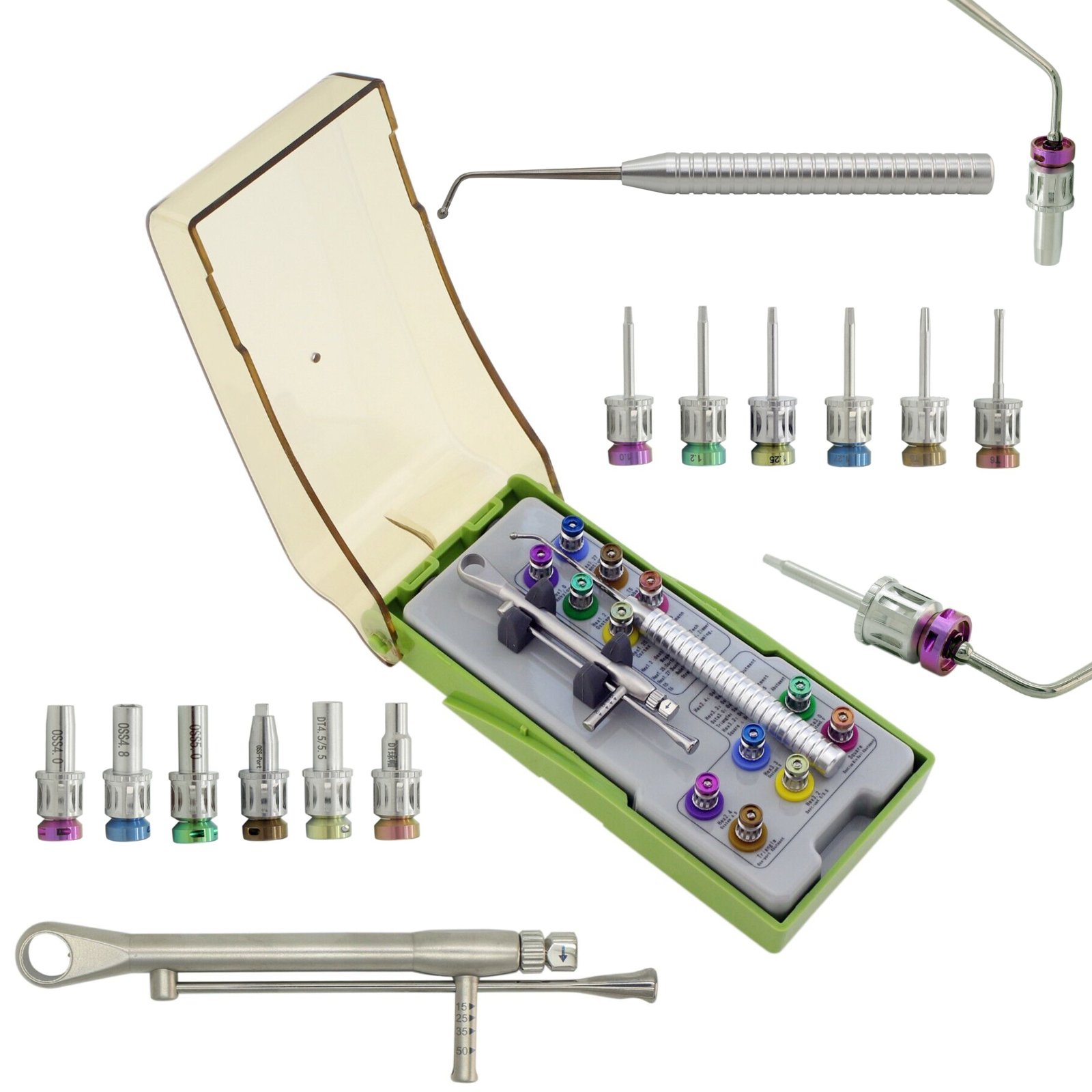 Professional Dental Universal Implant Prosthetic Kit Torque Wrench Ratchet Driver Screwdriver image 2