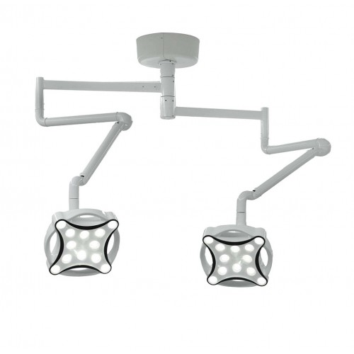 JD1700 Double Head Ceiling-Mouted Professional Dental LED Operating Light Medical Vet Operating Surgical Lamp image 1