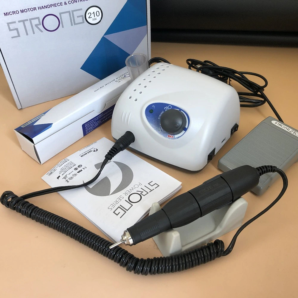 Dental Lab Micromotor STRONG 210 with STRONG 102L 35K 35000rpm Polishing Handpiece image 2