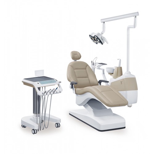 Gladent® GD-S350C Professional Dental Chair Unit with Mobile Dental Cart Cast Aluminum Backrest image 1