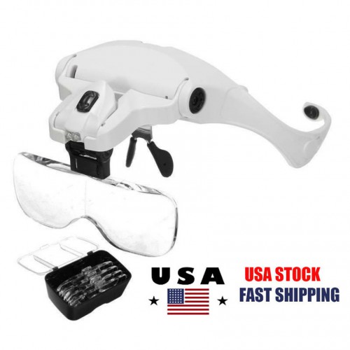 5 Lens Dentist Loupes Headlight Professional Dental Binocular Glass Magnifier with Led Head Light image 1