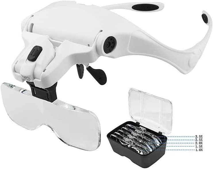5 Lens Dentist Loupes Headlight Professional Dental Binocular Glass Magnifier with Led Head Light image 3