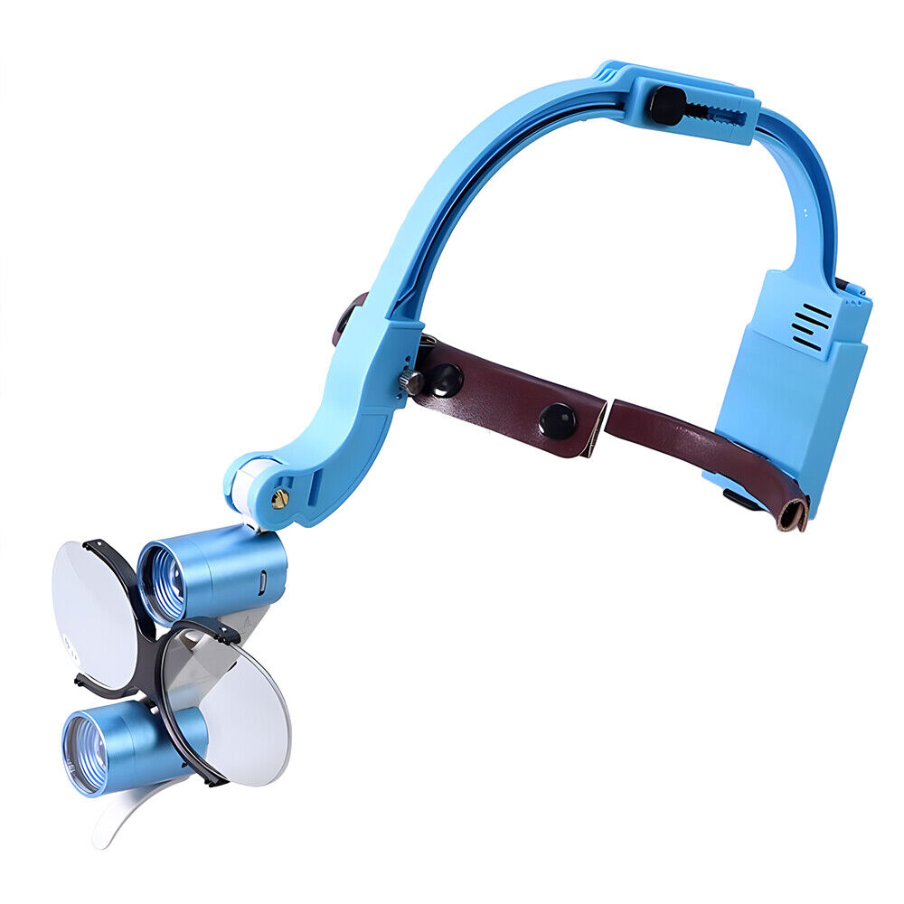2.5X/3.5X Headband Professional Dental Binocular Loupes with 5W LED Head Light Headlamp image 5