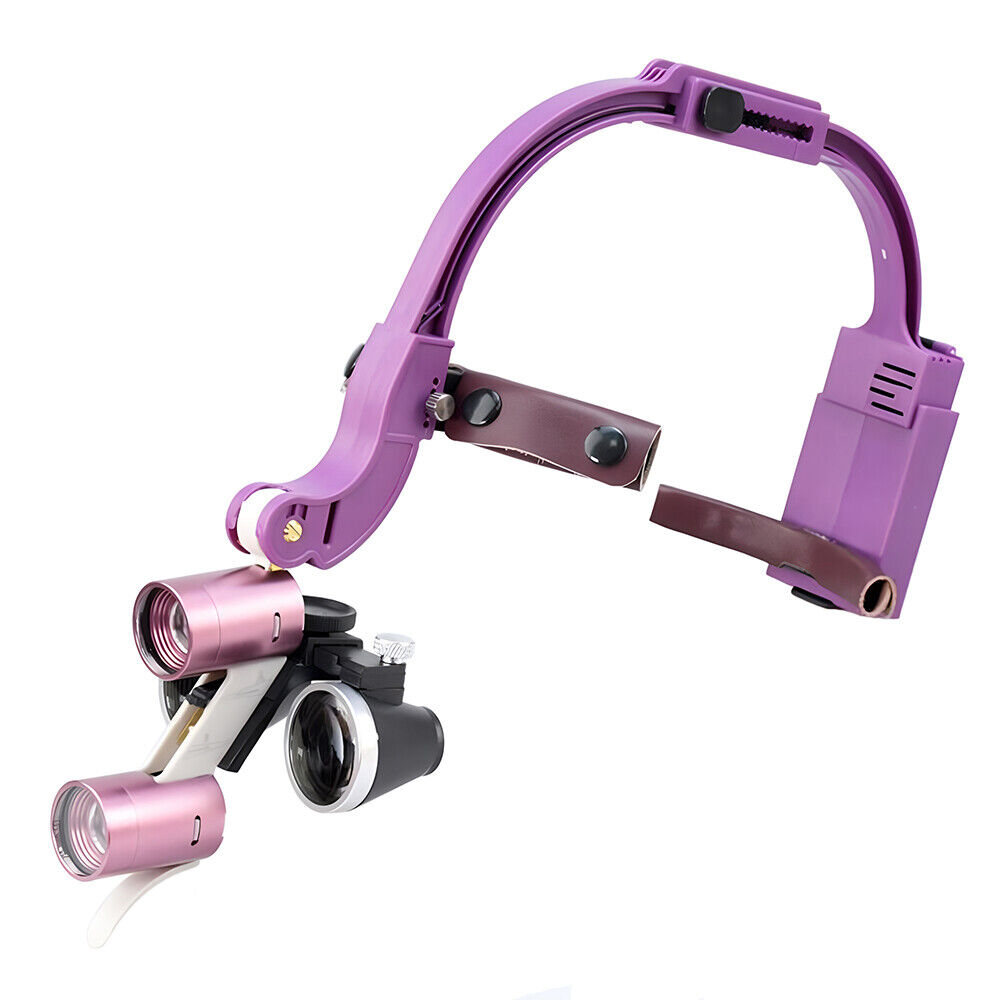 2.5X/3.5X Headband Professional Dental Binocular Loupes with 5W LED Head Light Headlamp image 7