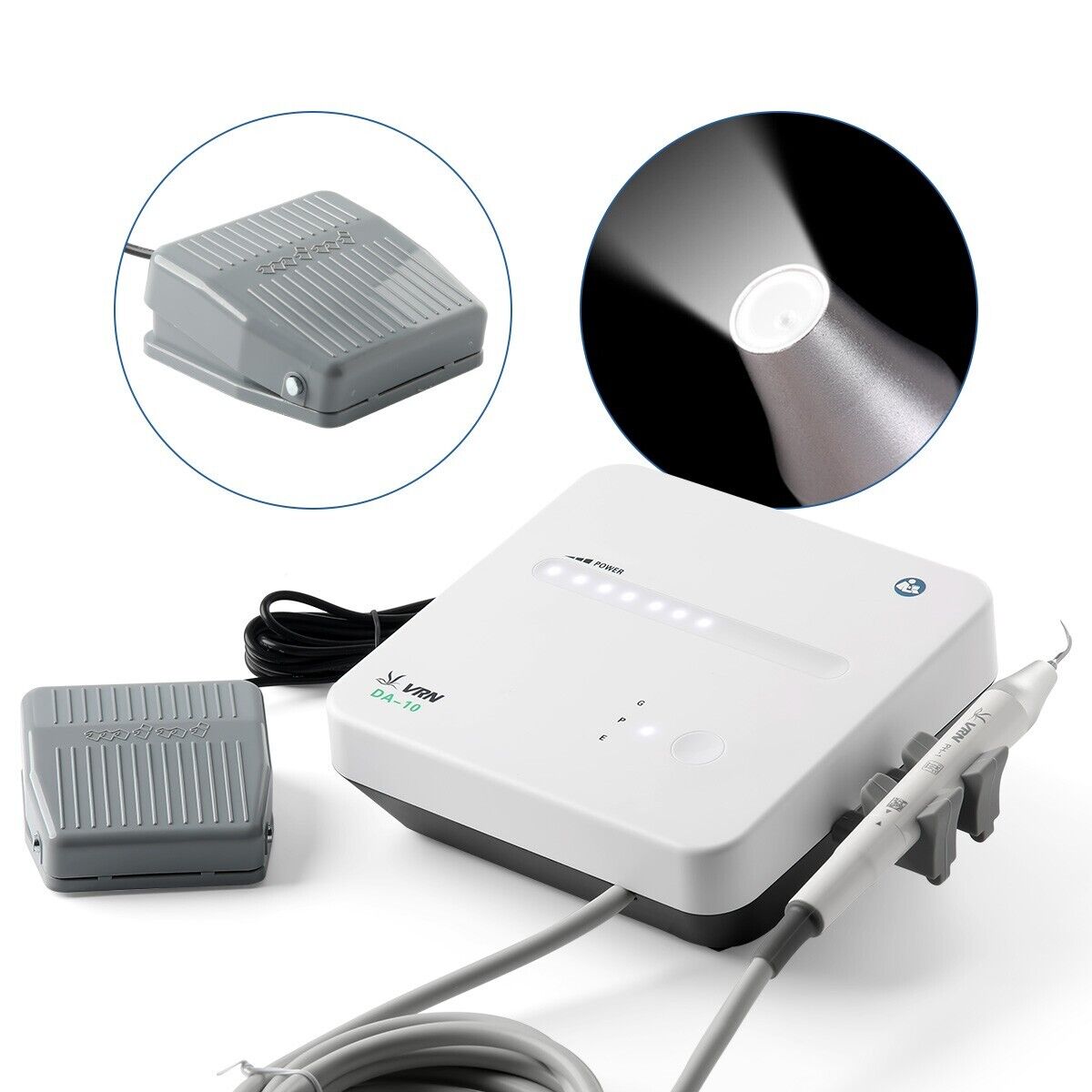 Vrn DA-10 Professional Dental Ultrasonic Piezo Scaler DA-10 with LED Detachable Handpiece image 3