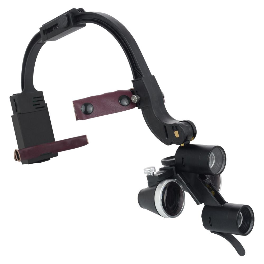 5X/ 6X Professional Dental Medical Binocular Loupe Magnifier Headband 5W LED Headlight Head Light image 3