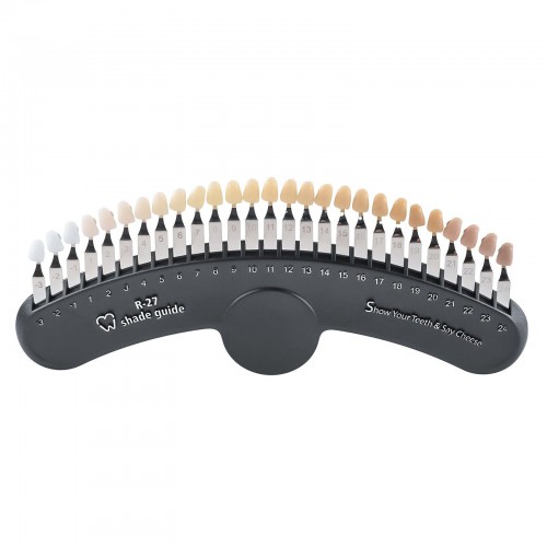 27 Colors Teeth Whitening 3D Shade Guide Tooth Bleaching Color Chart with Mirror for Professional Use image 1