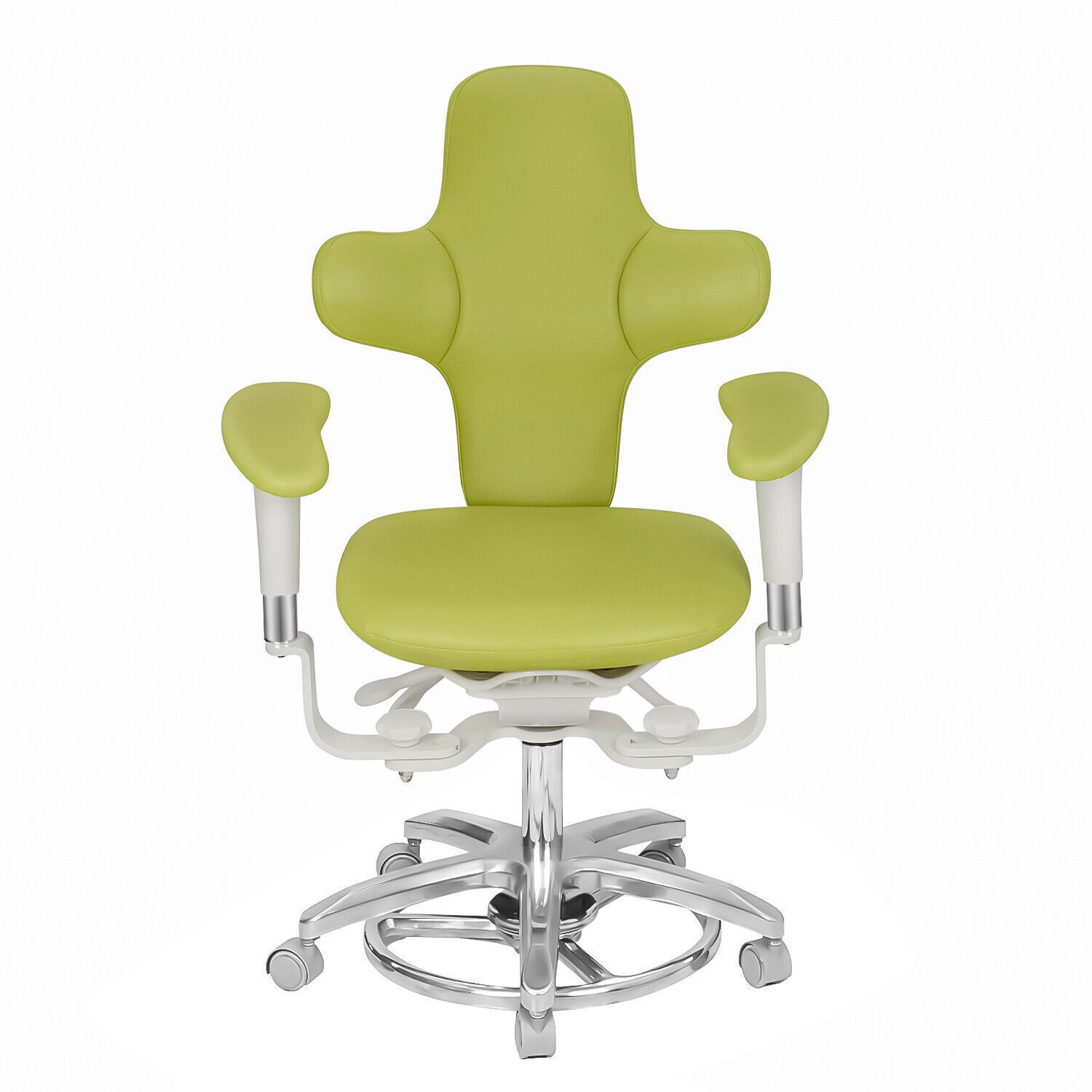 Ergonomic Professional Dental Microscope Stool Chair with Amrests Adjustable Foot Controlled image 2