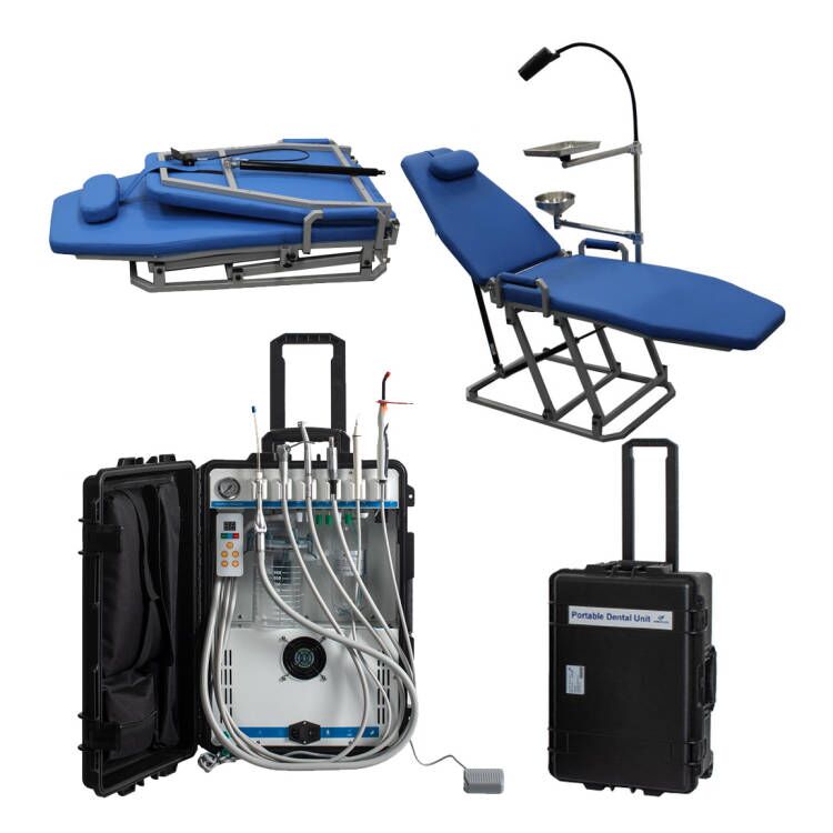 GREELOY® GU-P208 Portable Dental Unit with Electric Motor, Curing Light, Scaler, and Dental Chair Kit image 2