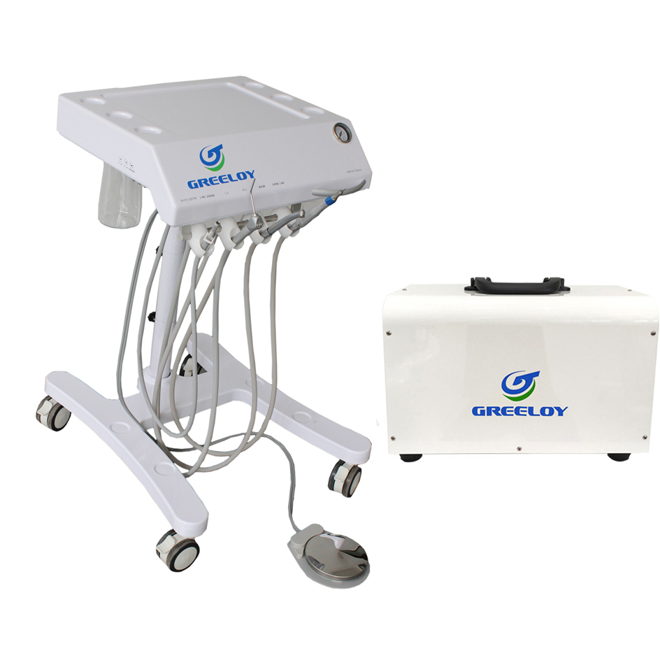 GREELOY® GU-P301 Mobile Dental Delivery Cart Unit with Air Compressor GA-P300 image 2