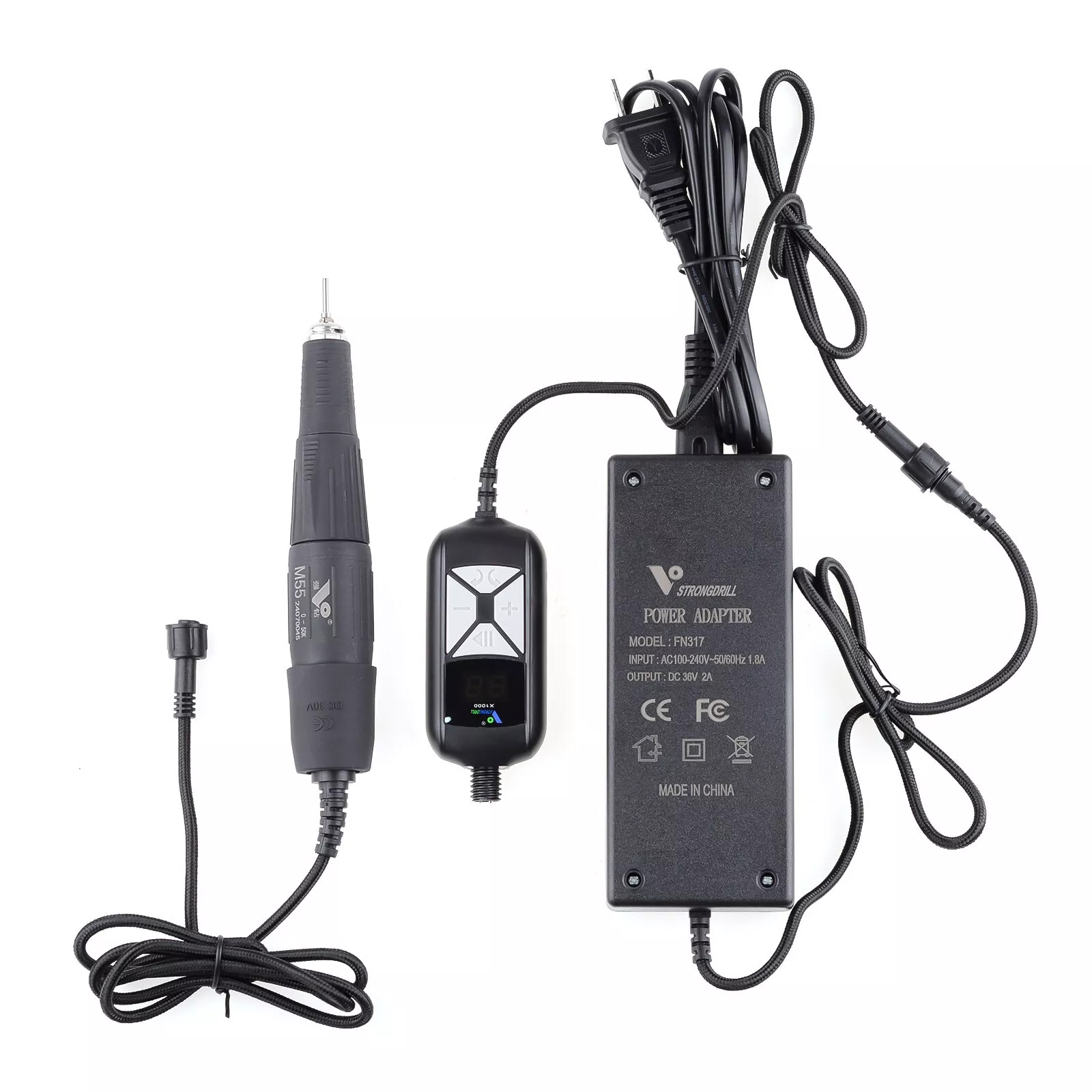 Portable Mini Mirco Motor Handpiece Drill for Professional Dental Lab Jewelry Nail Salon Polishing 50K rpm image 2