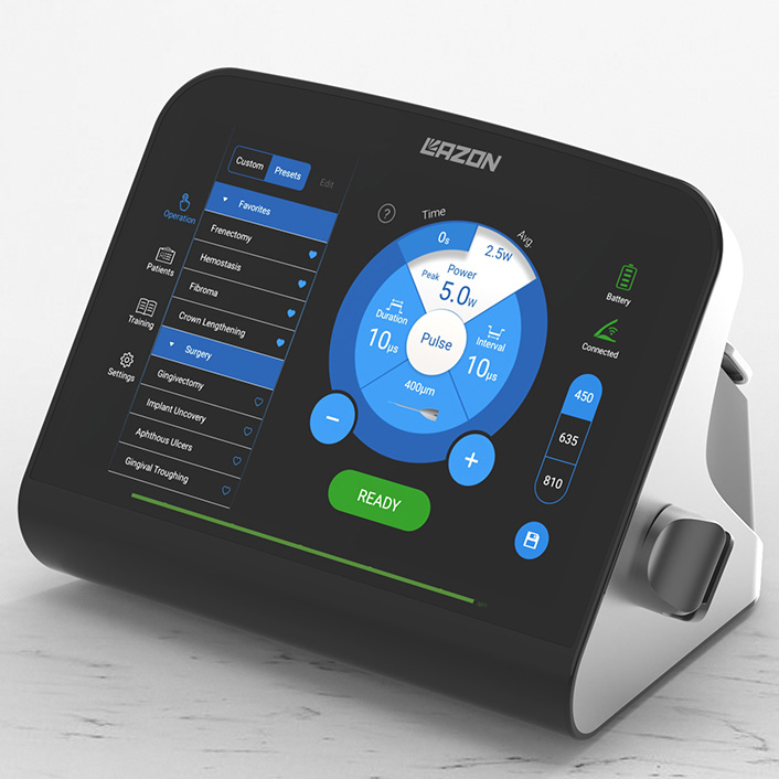 LAZON Solase Pro Professional Dental Diode Laser Soft Tissue Laser 3 Wavelengths in ONE 450nm/ 635nm/980nm image 2