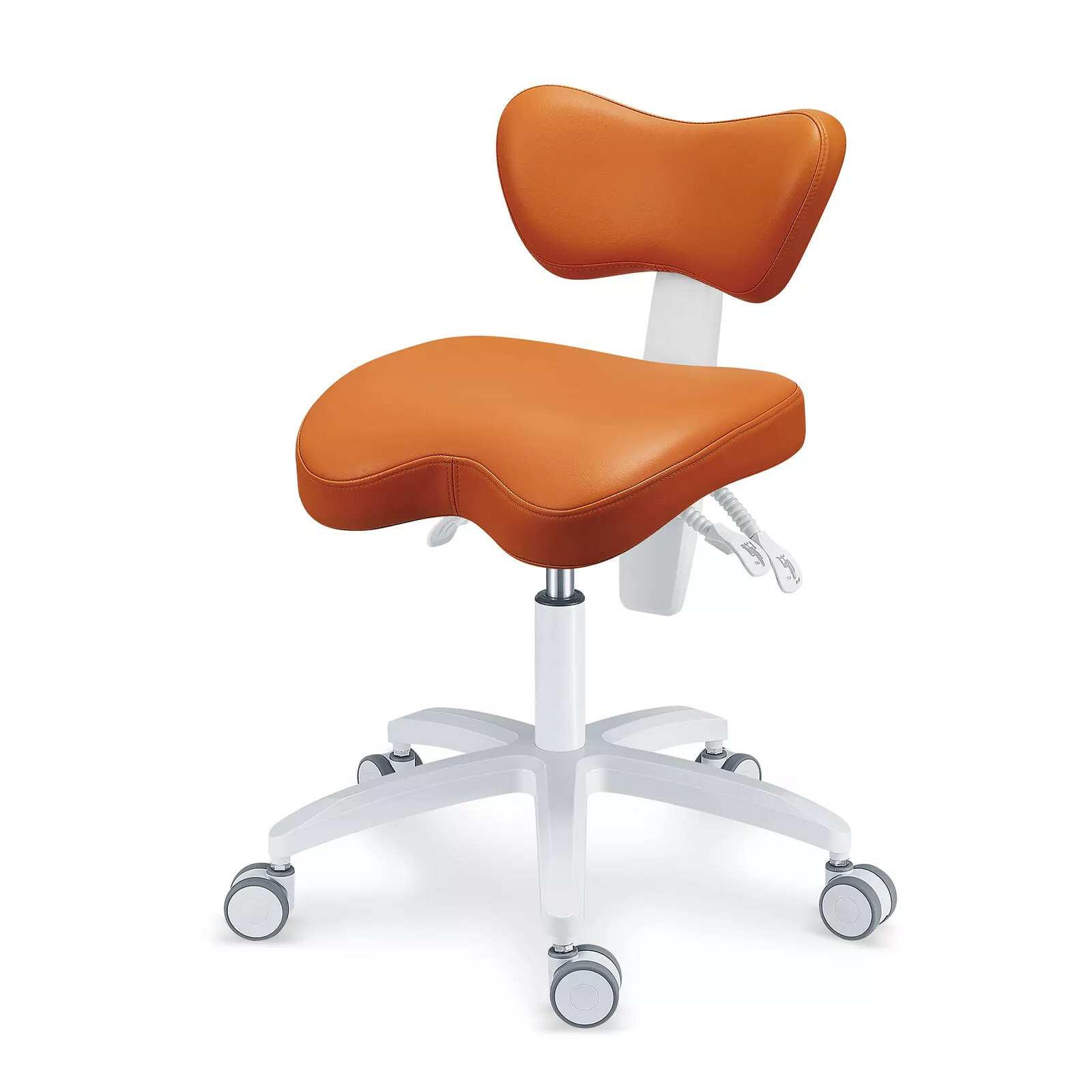 PLST-060 Adjustable Ergonomic Professional Dental Operator Assistant Chair Dental Hygienist Nurse Stool image 2