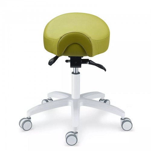 PLST-075 Adjustable Professional Dental Operator Assistant Saddle Chair Dental Hygienist Nurse Stools Microfiber Leather image 1
