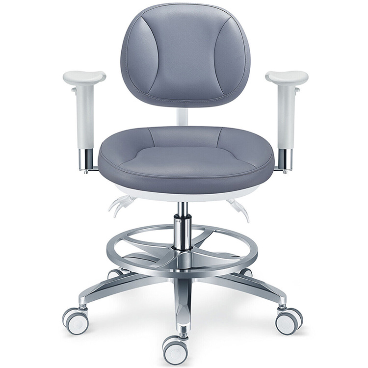 PLST-08 Series Ergonomic Adjustable Professional Dental Operator Stools with Armrest & Back Support image 2