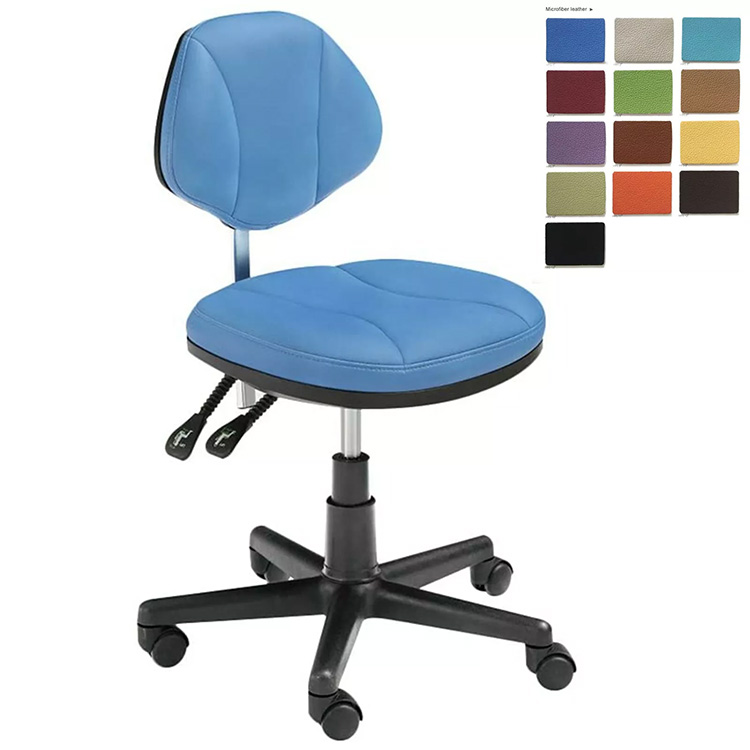 HS-10 Mobile Professional Dental Stool with Back Support Doctor's Dentist Assistant Nurse Hygienist Chair image 2