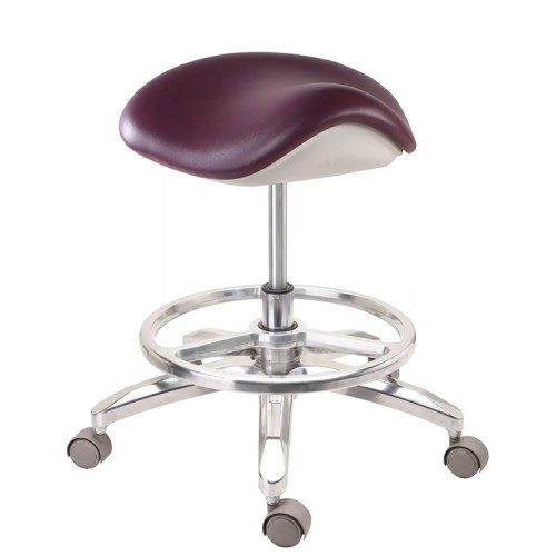 QY-D-mA-L Mobile Professional Dental Assistant Stool Dentist's Saddle Stool Doctor's Stool Operator Chair image 1