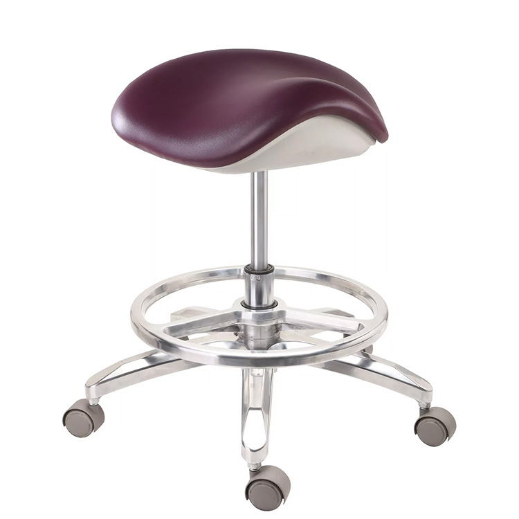 QY-D-mA-L Mobile Professional Dental Assistant Stool Dentist's Saddle Stool Doctor's Stool Operator Chair image 2