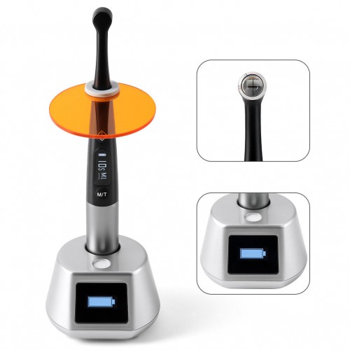3H X-Lite Q6 Ergonomic Professional Dental 1 Sec Curing Cordless LED Curing Light with Light Meter Metal Body image 1