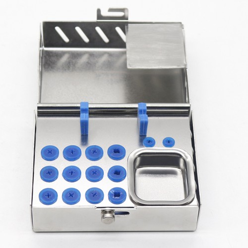 Medium Size Professional Dental Implant Surgery Instrument Tool Kit Storage Box Stainless Steel image 1