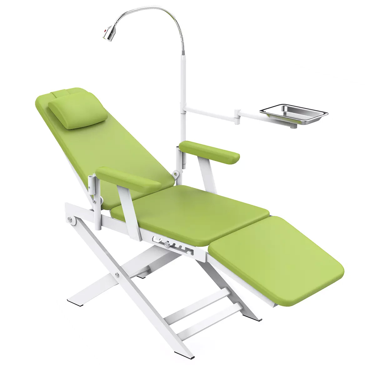 Portable Professional Dental Folding Chair Foldable Dentist Chair with LED Light & Tray image 4