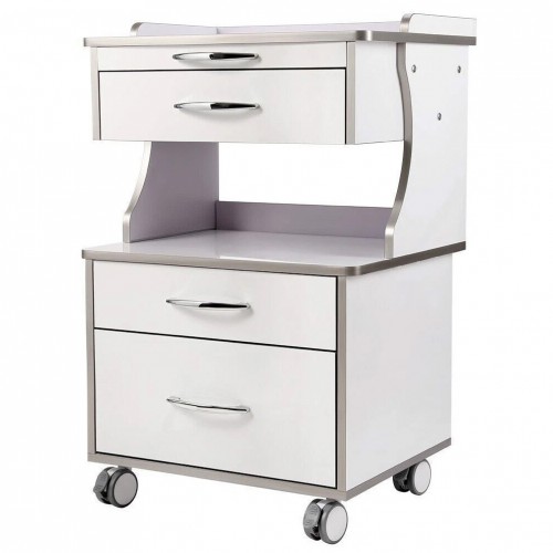 Dentech G15 Mobile Professional Dental Instrument Trolley Cart with 3 Drawers image 1