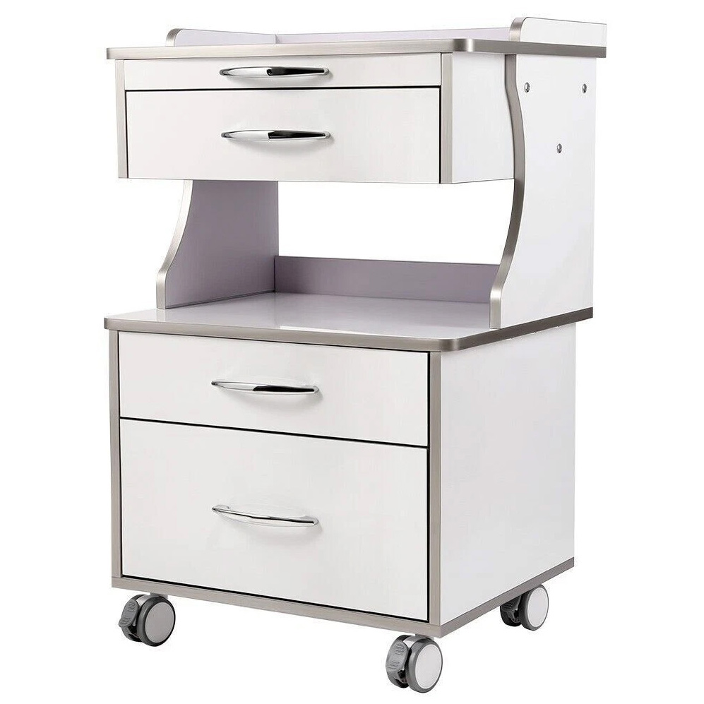 Dentech G15 Mobile Professional Dental Instrument Trolley Cart with 3 Drawers image 2
