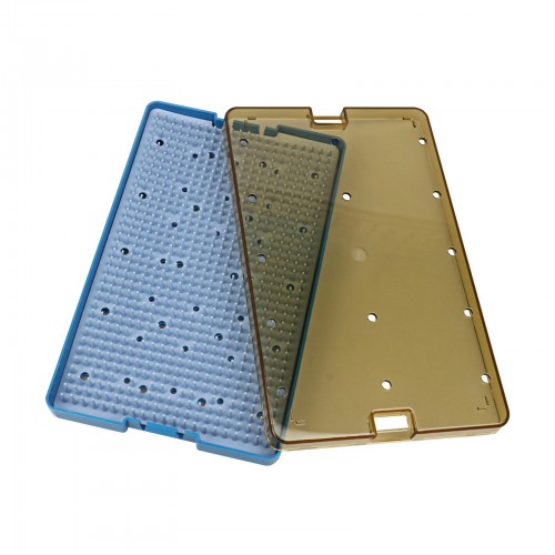 Large Size Professional Dental Instrument Sterilization Tray Case with Silicone Mat image 1