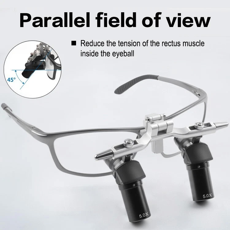 4.0X/ 5.0X/ 6.0X 350-450mm Ergonomic Ergo Loupe Flip-Up Professional Dental Surgical Loupe image 3