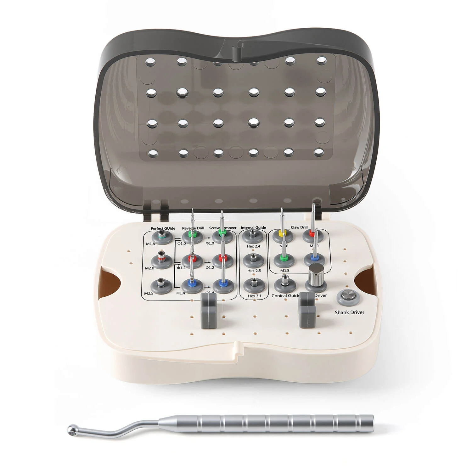 Universal Professional Dental Implant Screw Removal Kit Broken Implant Screw Extractor Set image 2