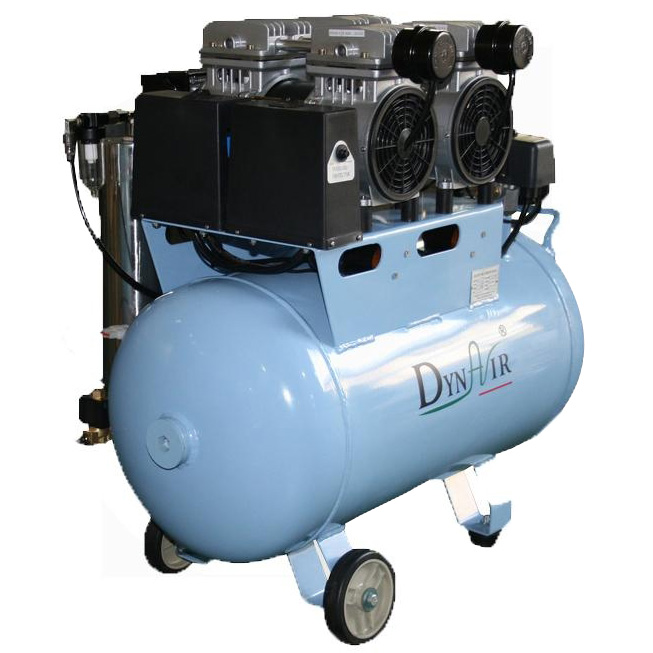 DYNAIR® DA5002D 50L Professional Dental Air Compressor with Air Dryer Oil Free image 2