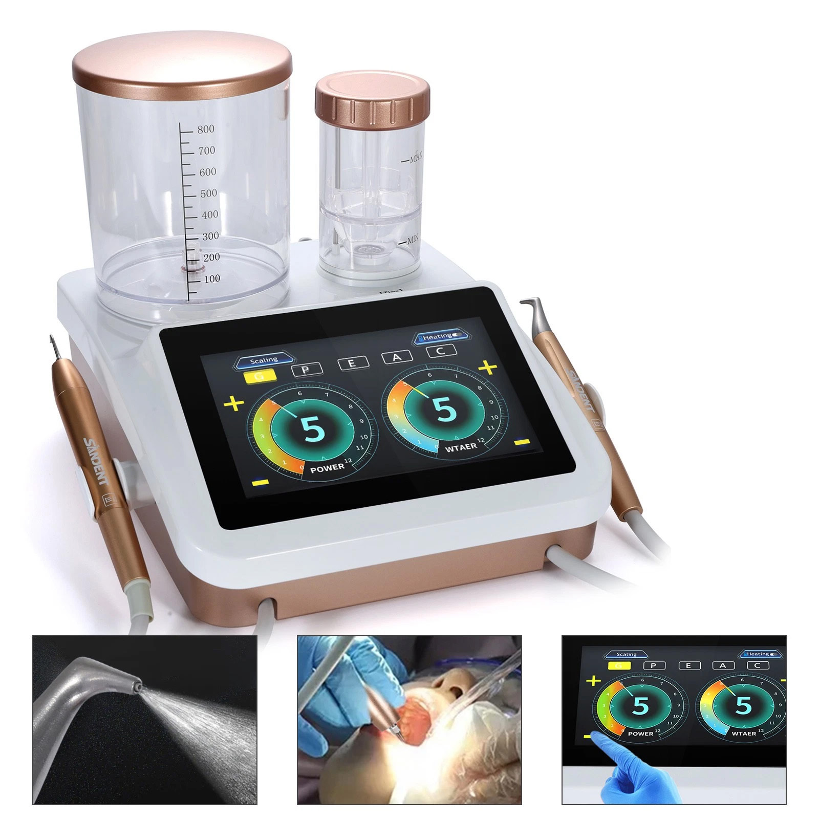 Dental Ultrasonic Scaler with Air Polisher Touch Screen and Titanium Tips & Foot Control image 5