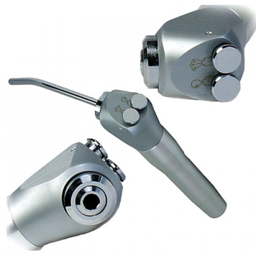 Dental Air Water Spray Triple 3 Way Syringe Handpiece with 2 Nozzles Tips Tubes