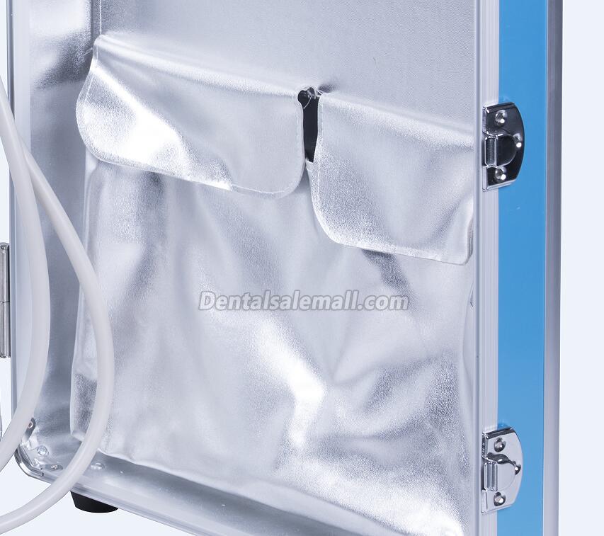 GREELOY Portable Dental Unit with Air Compressor GU-P204 and Triplex Syringe image 6