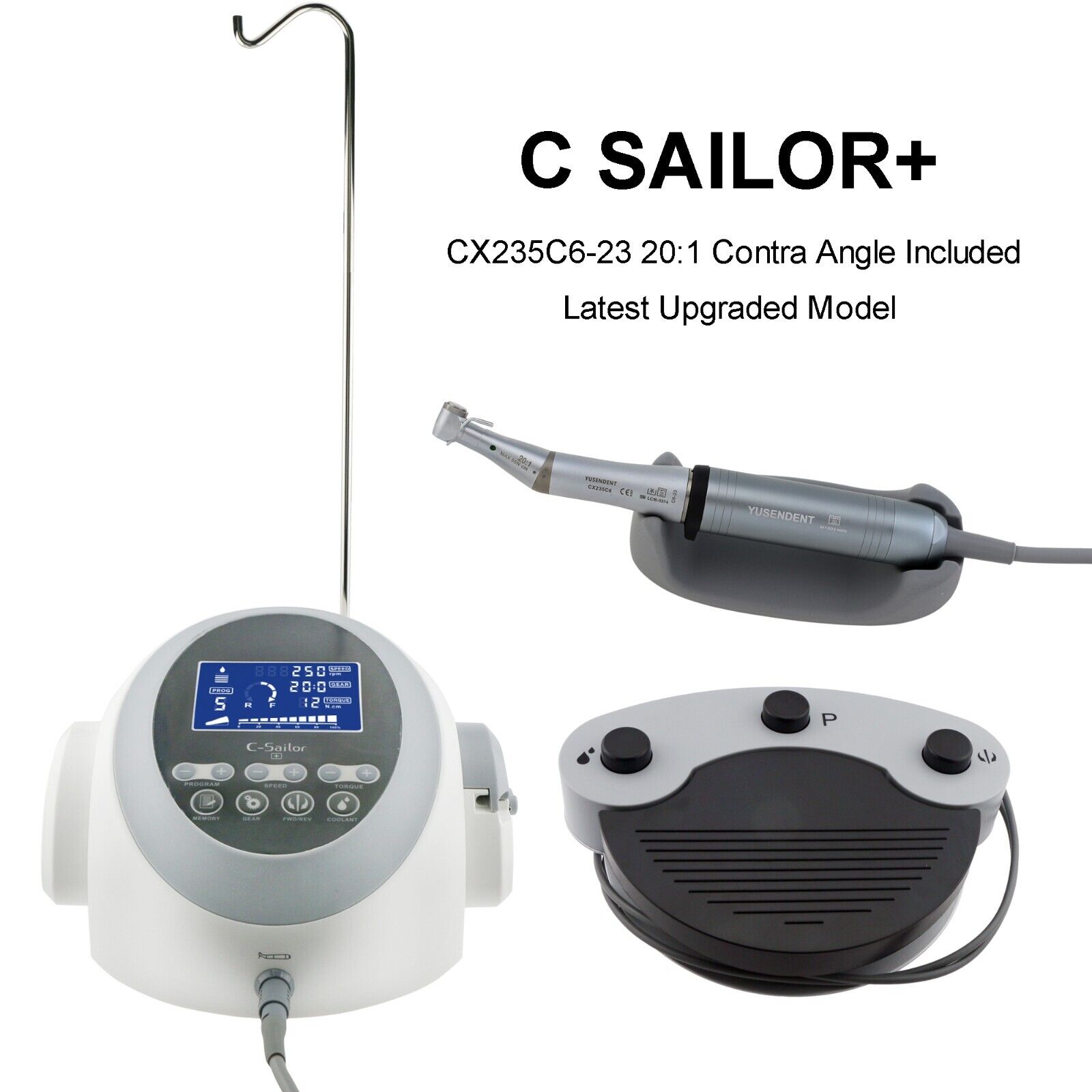 YUSENDENT COXO Professional Dental Implant C-Sailor Motor System Brushless Surgical 20:1 Handpiece image 2