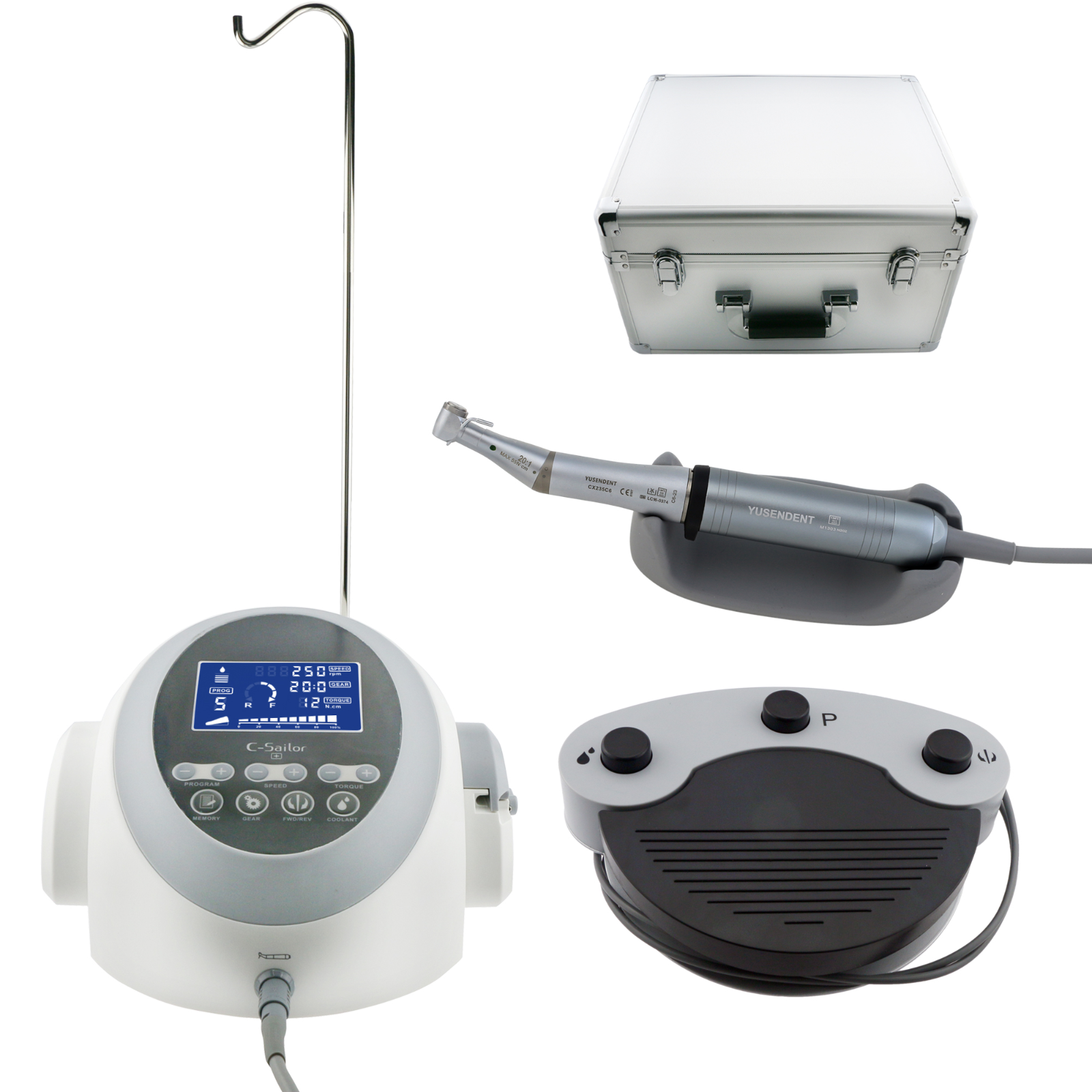 YUSENDENT COXO Professional Dental Implant C-Sailor Motor System Brushless Surgical 20:1 Handpiece image 3