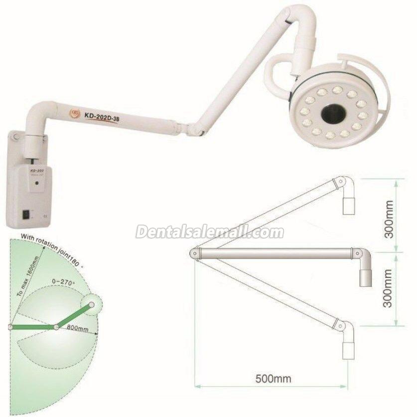 KWS® 36W Wall-Mounted Professional Dental Oral Led Surgical Lights KD-202D-3B image 11