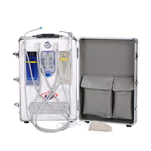 BD-406a Portable Dental Turbine Unit(Air Compressor with Suction System and Triplex Syringe) image 1