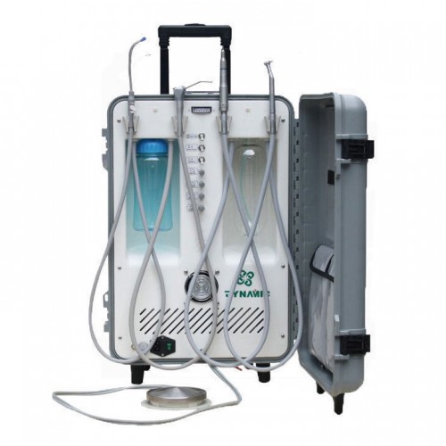 Dynamic DU892 Portable Professional Dental Delivery Unit with Air Compressor W/ 3-Way Syringe image 1