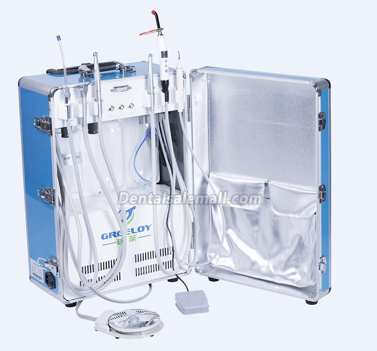 GREELOY® GU-P206 Portable Professional Dental Unit with Air Compressor (with Curing Light and Scaler Handpiece) image 4